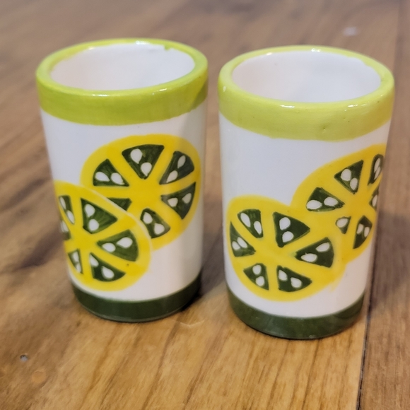 4 piece handpainted lime themed tequila set - Picture 8 of 11